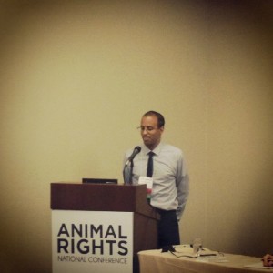 Unny speaking at Animal Rights 2014